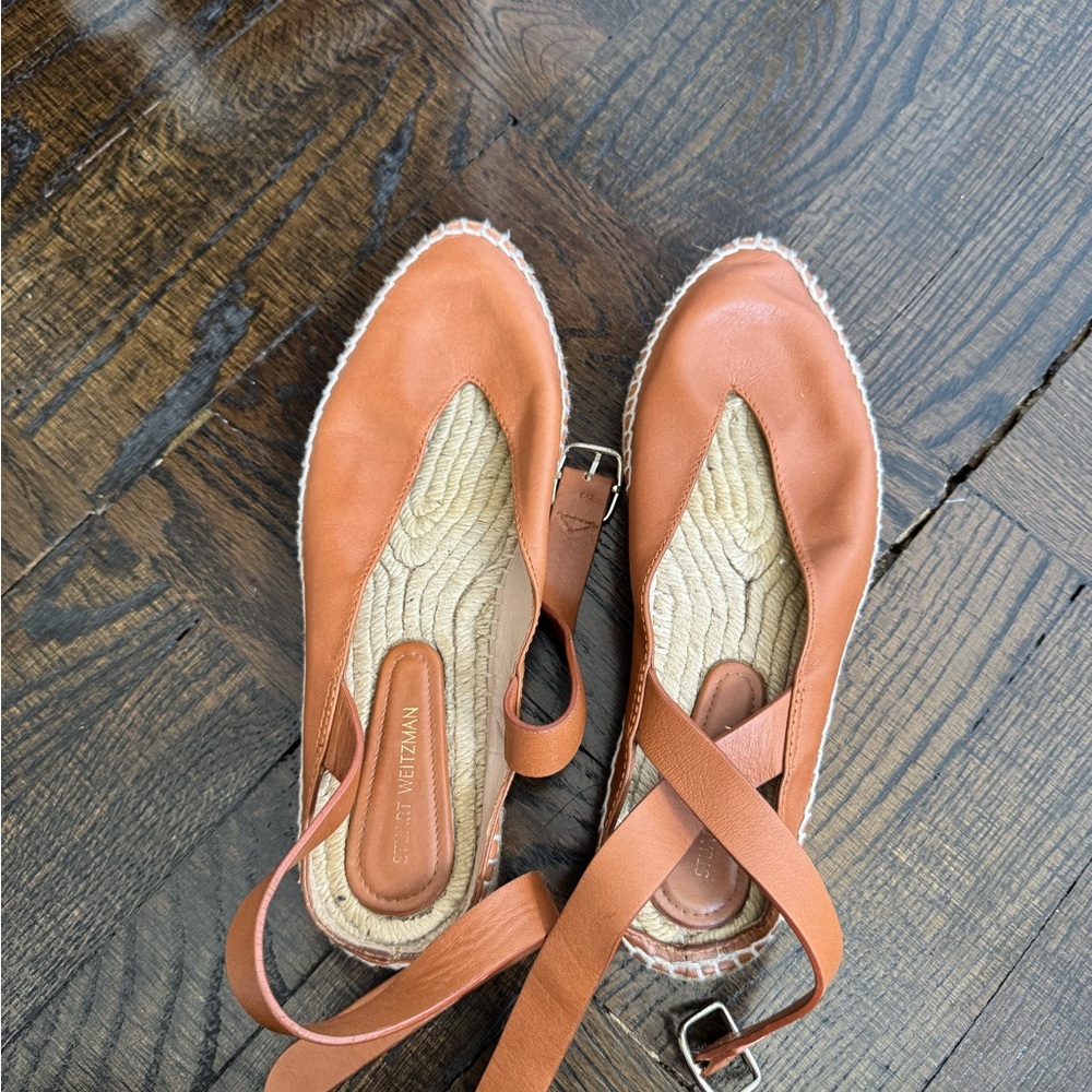 Stuart Weitzman Tan Espadrille Shoes